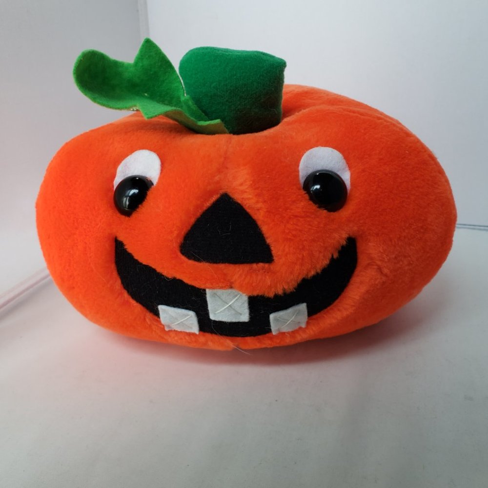 Vintage Toothy Pumpkin Head Plush Fiesta Concession Corp 1989 Halloween Fun!